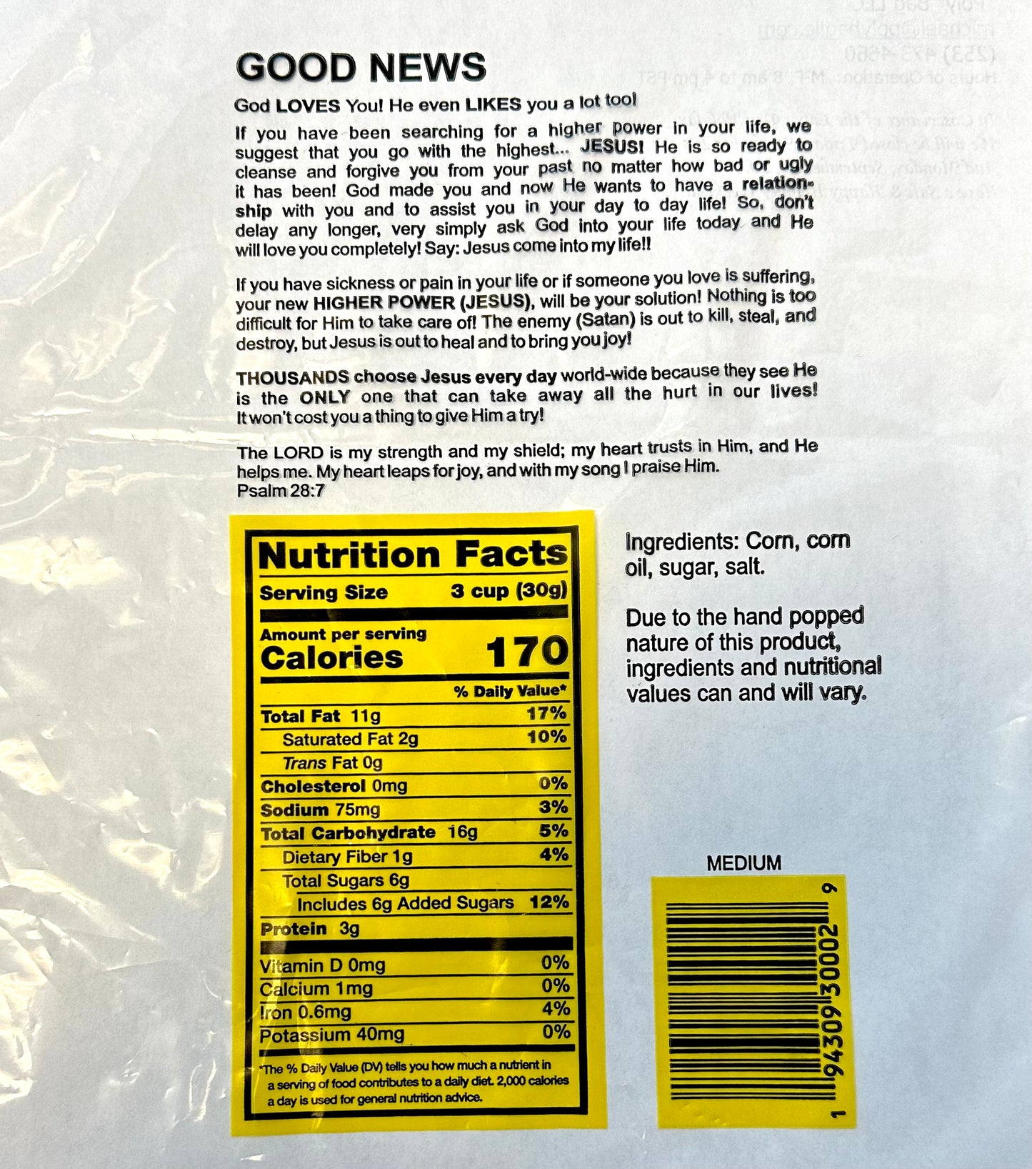 Good News Kettle Corn Bags - Poly Bag LLC